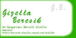 gizella bercsik business card